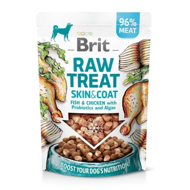 Brit Care Raw Treat Dog Skin & Coat Chicken Fish & Pork, 40 g