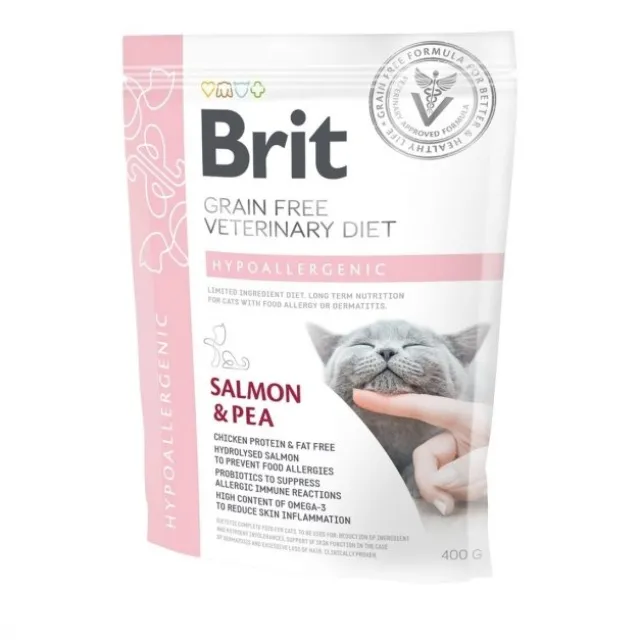Brit Veterinary Diet Cat Grain Free Hypoallergenic Salmon & Pea