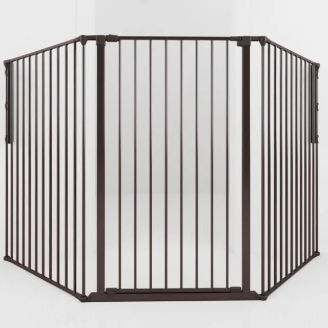 DogSpace Rocky Utdragbar Hundegrind Sort 90-221x104,5 cm