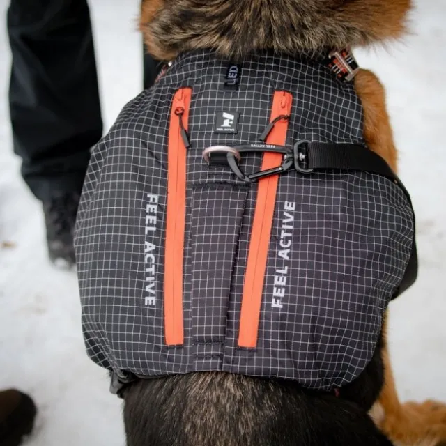 Feel Active Trekbag Hundesele Ryggsekk, Svart
