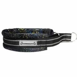 Kusse&Kutta Hundhalsband Bred Modell Sort Glitter