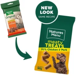 Natures Menu Dog Godbiter med Kylling og Svinekjøtt 50g