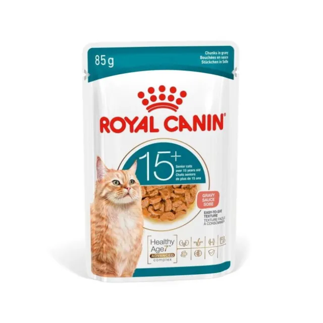 Royal Canin FHN Ageing 15+ Chunks in gravy pouch 12X85G