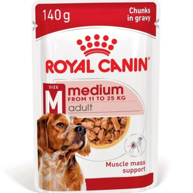 Royal Canin Medium Adult Gravy våtfôr til hund 10x140 g