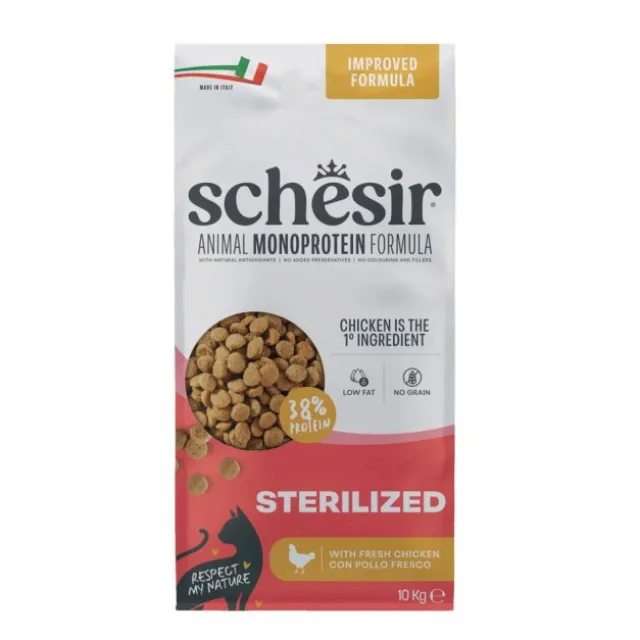 Schesir Cat Adult Animal Monoprotein Formula Sterilized Chicken Dry food