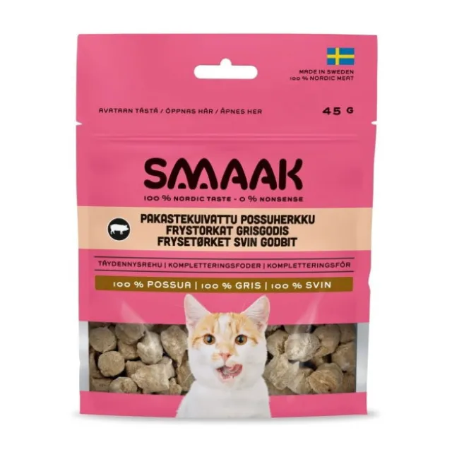 SMAAK Cat Frysetørkede godbiter Svin 45 g