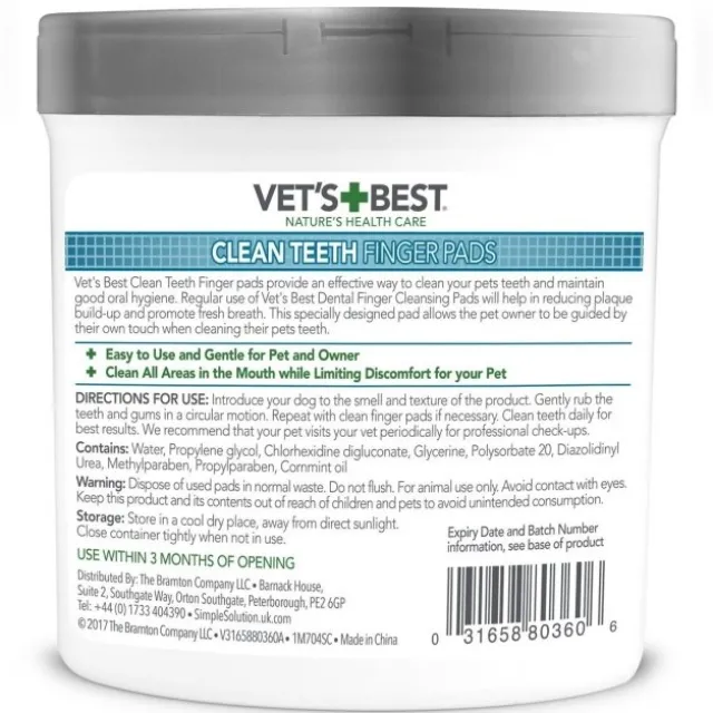 Vet' s Best Clean Teeth Finger Pads, 50 stk